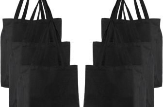 Segarty Canvas Tote Bag, 6 Pack 16x13 Reusable Grocery