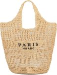 POOOPSSD New Woven Bag, Straw Mesh Tote Bag, Beach,