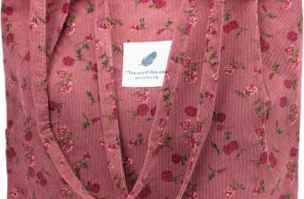 TOPASION Cute Corduroy Tote Bag Canvas Shoulder