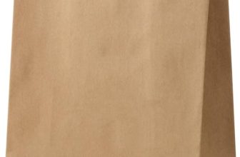 FACEBAG 50-Pack Brown Paper Bags with Handles Bulk,