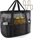 SRISE Mesh Beach Bag - Large Beach Tote Bag for Family
