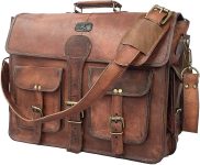 cuero Leather Messenger Bag for Men, 18 Inch Laptop