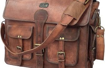 cuero Leather Messenger Bag for Men, 18 Inch Laptop