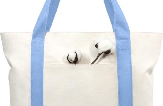 TOPDesign 1-Pack Canvas Tote Bag with an External