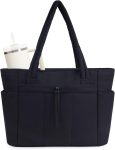 Wandering Nature Puffer Tote Bag with Cup Holder &