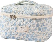 uekeboag Large Travel Quilted Makeup Bag for Women,