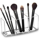 Watpot Acrylic Makeup Brush Organizer Holder Clear