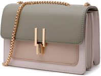 Color-Block Crossbody Bags for Women Leather Cross Body