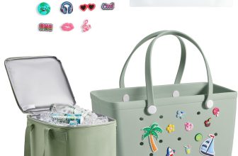 BAGSMART Large Beach Bag for Women with Cooler, Rubber