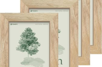 5x7 Picture Frame 4 Pack, Natural Solid Wood Photo