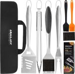 grilljoy 8PCS BBQ Grill Tools Set with Extra Thick