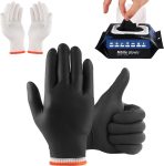 BBQ Gloves 50 Disposable nitrile Gloves with 2 Reusable