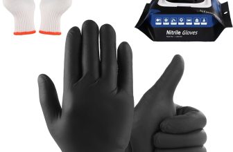 BBQ Gloves 50 Disposable nitrile Gloves with 2 Reusable
