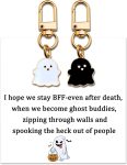 Funny Halloween Gifts Ghost Keychain Birthday Gifts for
