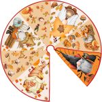 Fall Halloween Tree Skirt 36 Inch Reversible