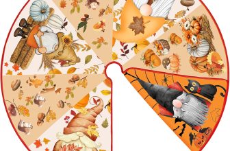 Fall Halloween Tree Skirt 36 Inch Reversible