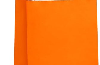 BagDream 5.25x3x8 Inch 100Pcs Orange Gift Bags with