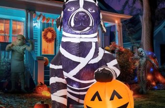 COMIN 4 FT Halloween Inflatables Labrador Mummy Dog