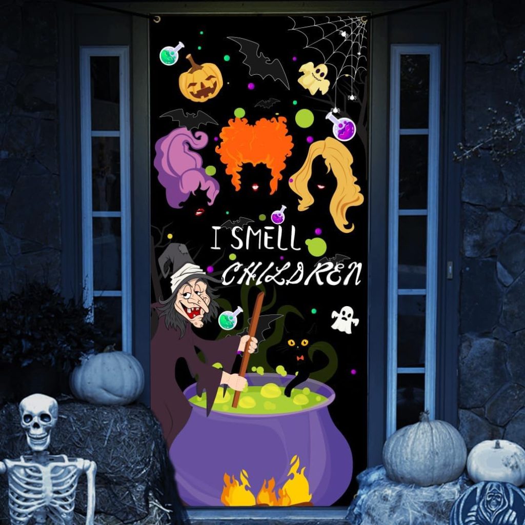 Halloween Door Decorations Door Cover, Large Fabric