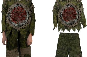 Kids Zombie Costume Scary Swamp Outfits with Mask