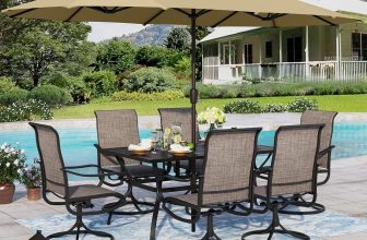 Sophia & William Patio Set with Umbrella 8 Pieces