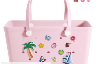 BAGSMART Large Beach Bag for Women with Cooler, Rubber