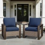 Joyside Outdoor Patio Chairs Set, 2 Pieces Wicker
