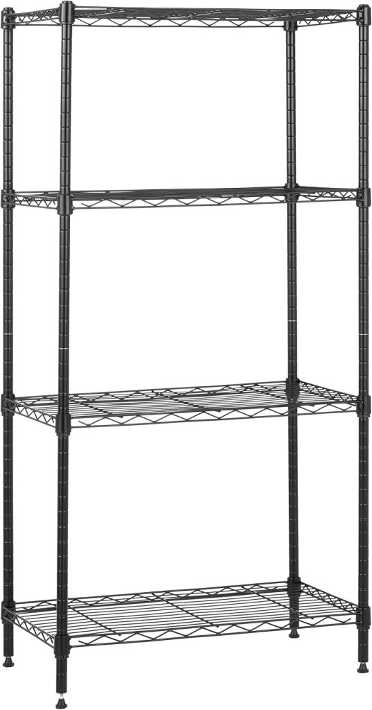 Amazon Basics 4-Shelf Steel Wire Storage Shelves for