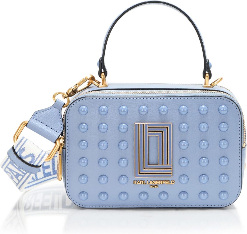 KARL LAGERFELD Women's Simone Studded Camera Crossbody