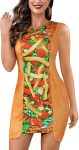 ALIREVERIE Women's Halloween Taco Food Dress Funny