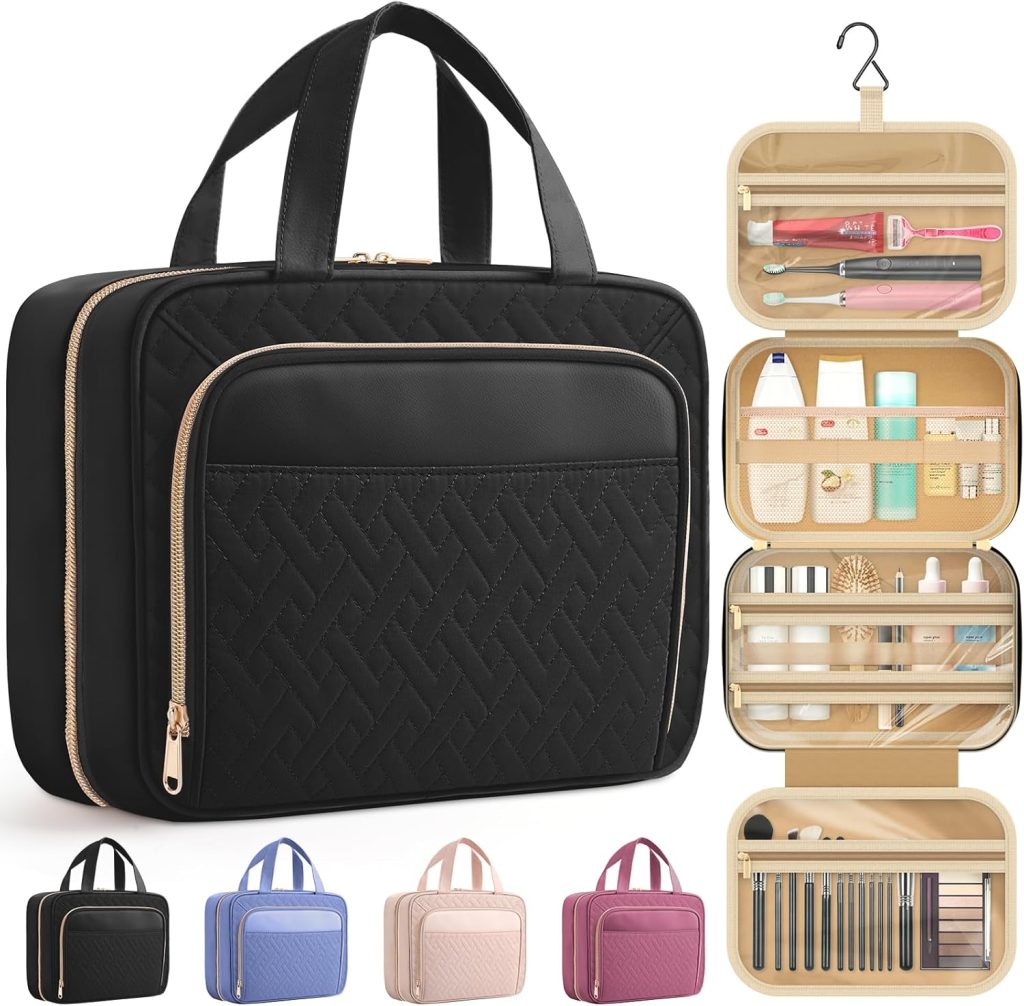 HOTOR Travel Toiletry Bag for Women & Men, Waterproof