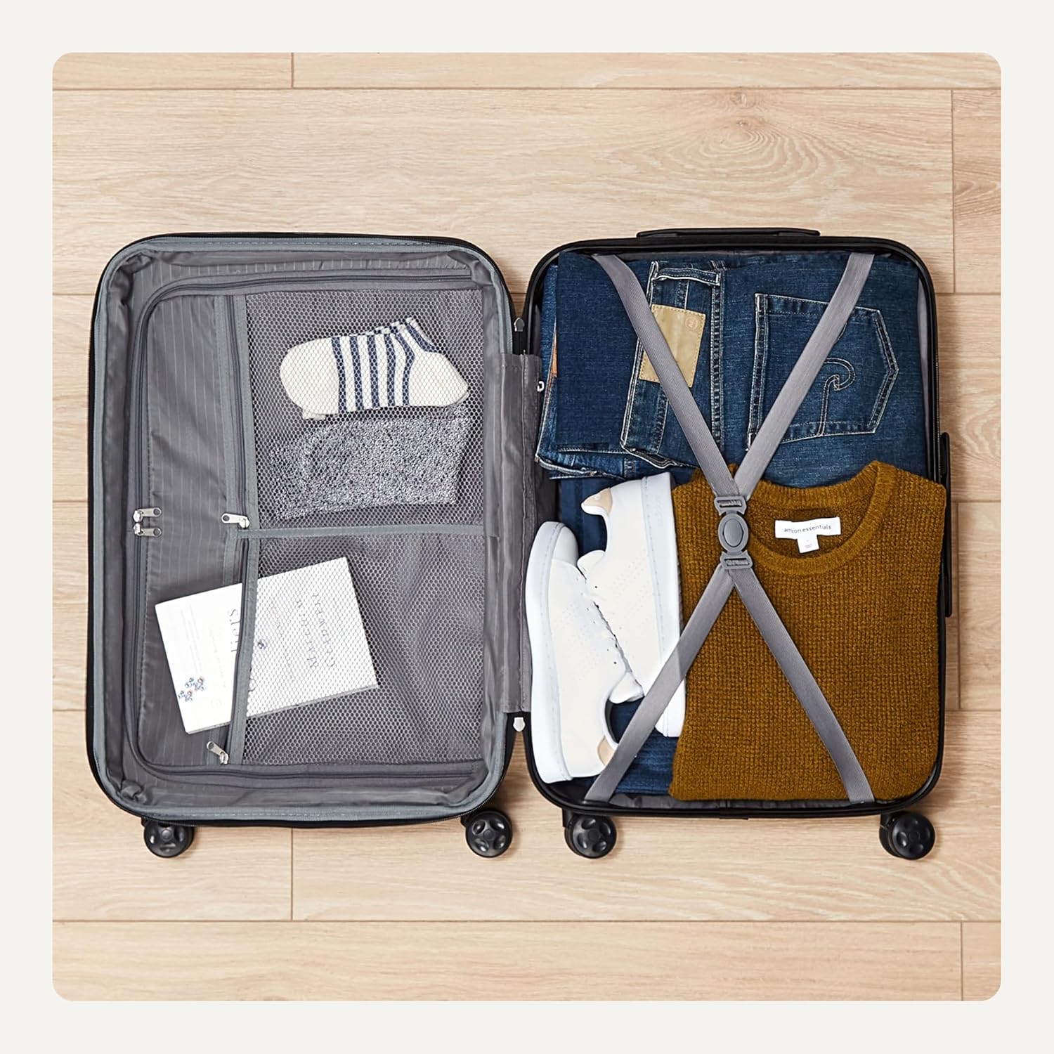 1777948132 740 Amazon Basics 21 Hardside Carry On Luggage With Review Carry On