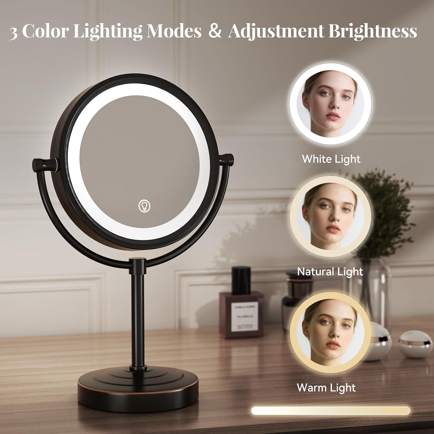 GURUN 8.5 Inch Rechargeable Tabletop LED Lighted Makeup Review makeup mirror 1778020880 100 GURUN 85 Inch Rechargeable Tabletop LED Lighted Makeup Review Makeup
