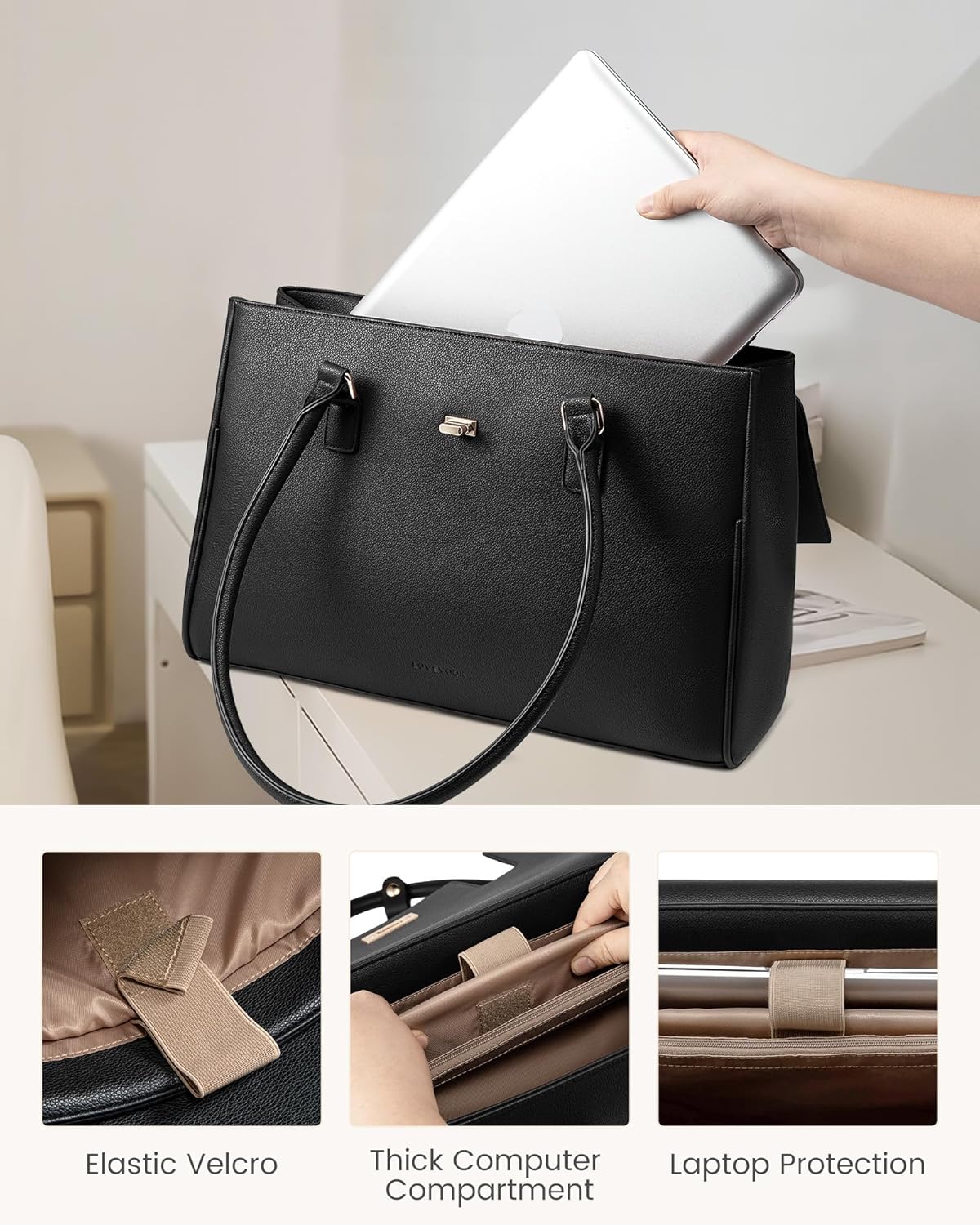 1778077782 662 LOVEVOOK Laptop Bag For Women Work Tote Messenger Bag Review