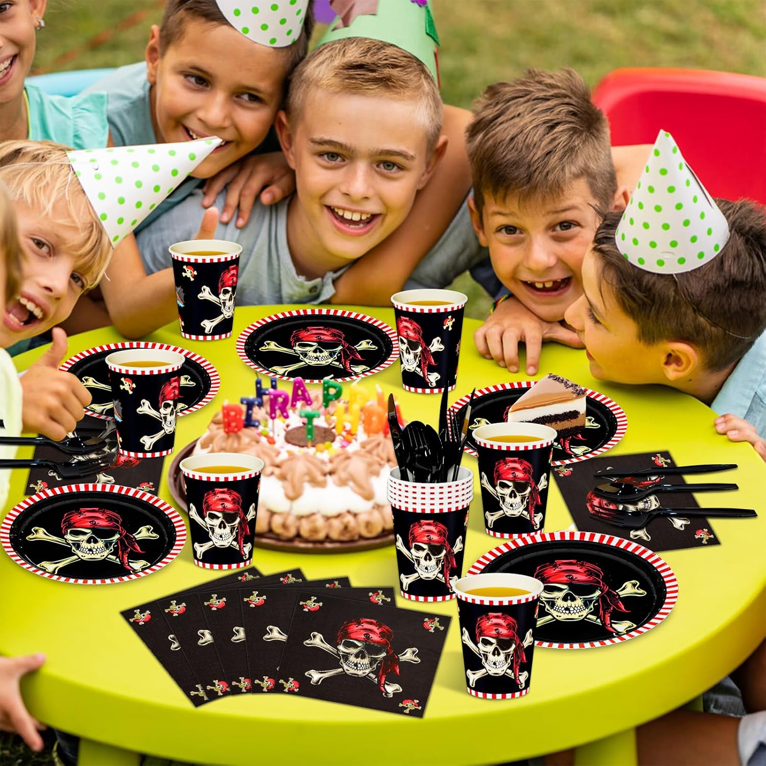 1778239676 166 DYLIVeS Pirate Party Supplies Red Pirate Themed Party Review Halloween