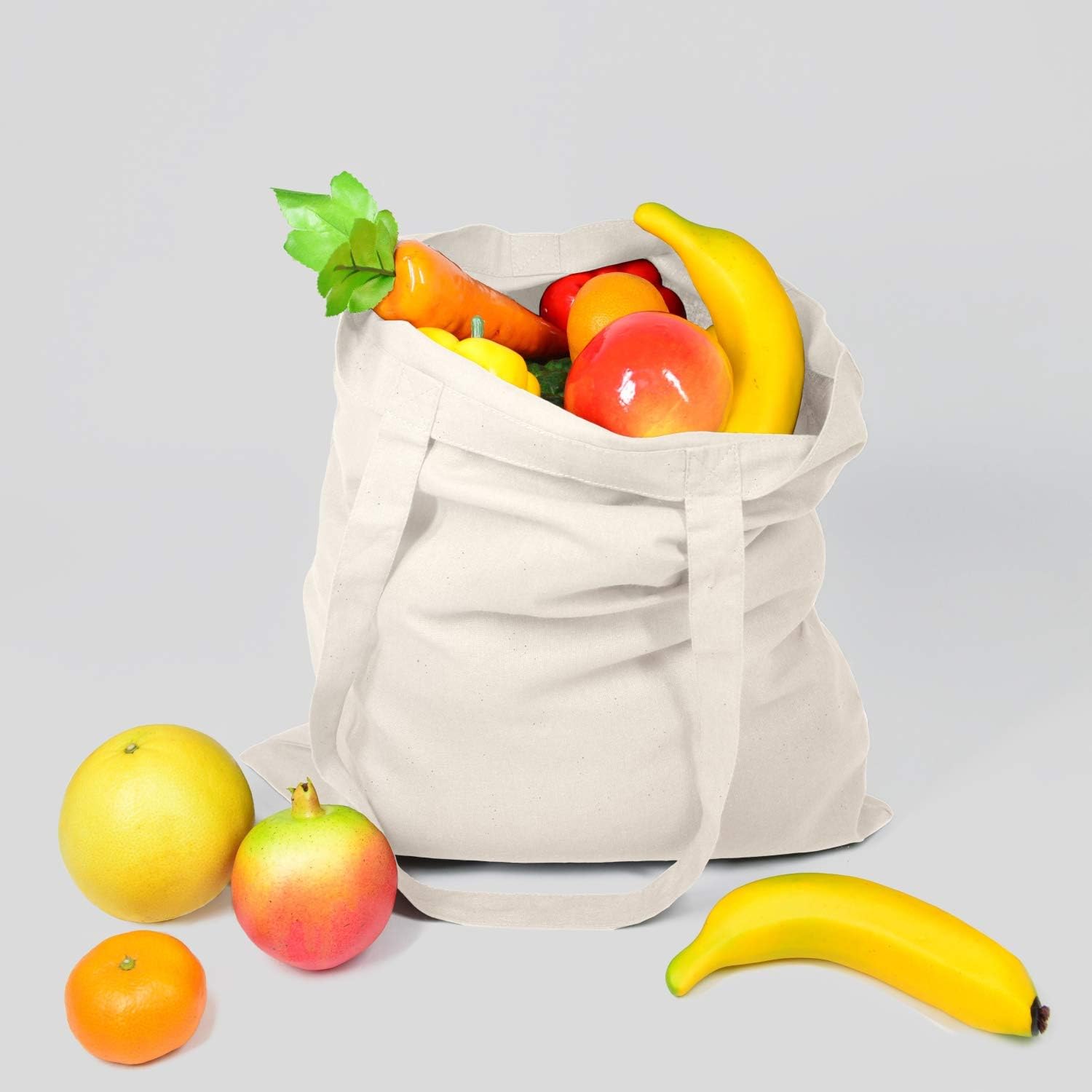 1778310568 599 NPBAG 25 Pack 15 X 16 Natural Cotton Tote Bags