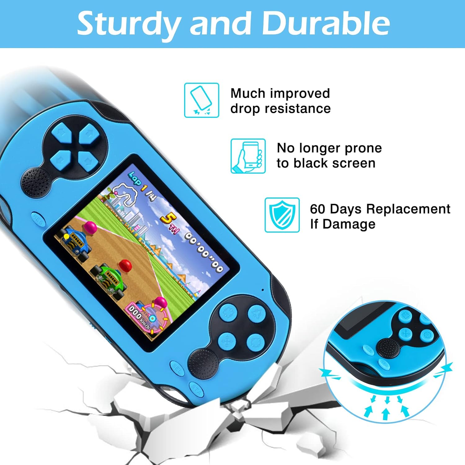 1778408755 195 TaddToy 16 Bit Handheld Game For Kids Adults 30 Review