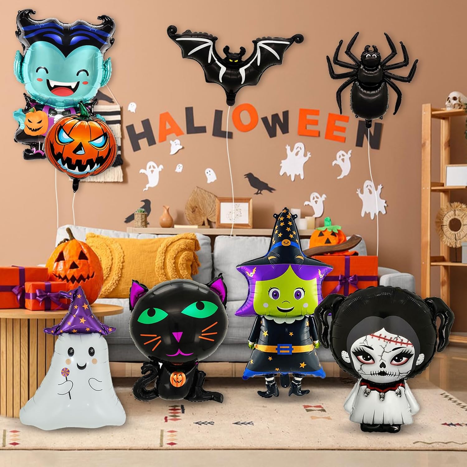 1778427114 525 38 Inch Halloween Ghost Foil Mylar Balloons Bat Spider Review