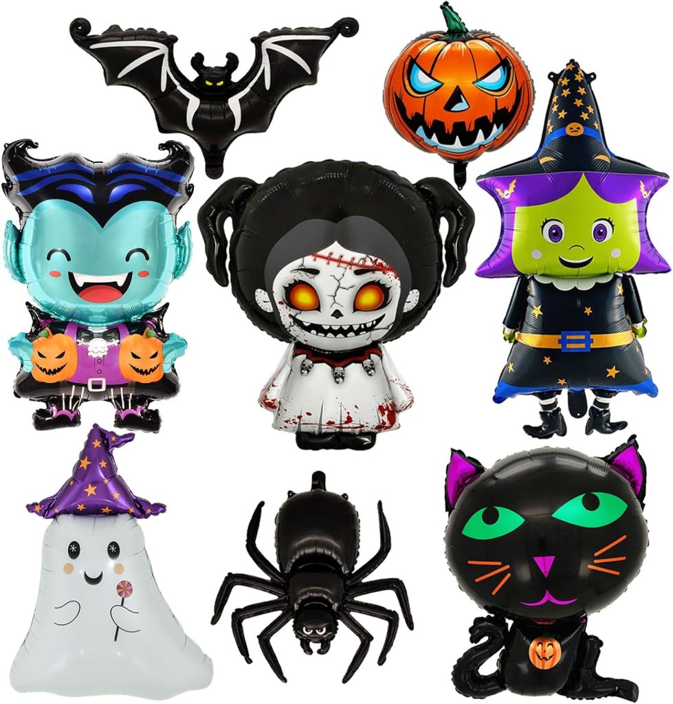 38 Inch Halloween Ghost Foil Mylar Balloons Bat Spider