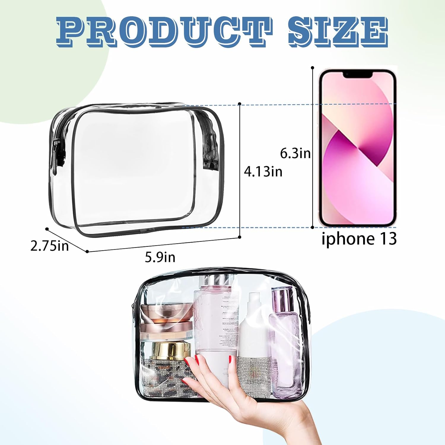 16 Pieces Clear Makeup Bags Bulk, TSA Approved Toiletry Review makeup bag 1778458647 2 16 Pieces Clear Makeup Bags Bulk TSA Approved Toiletry Review