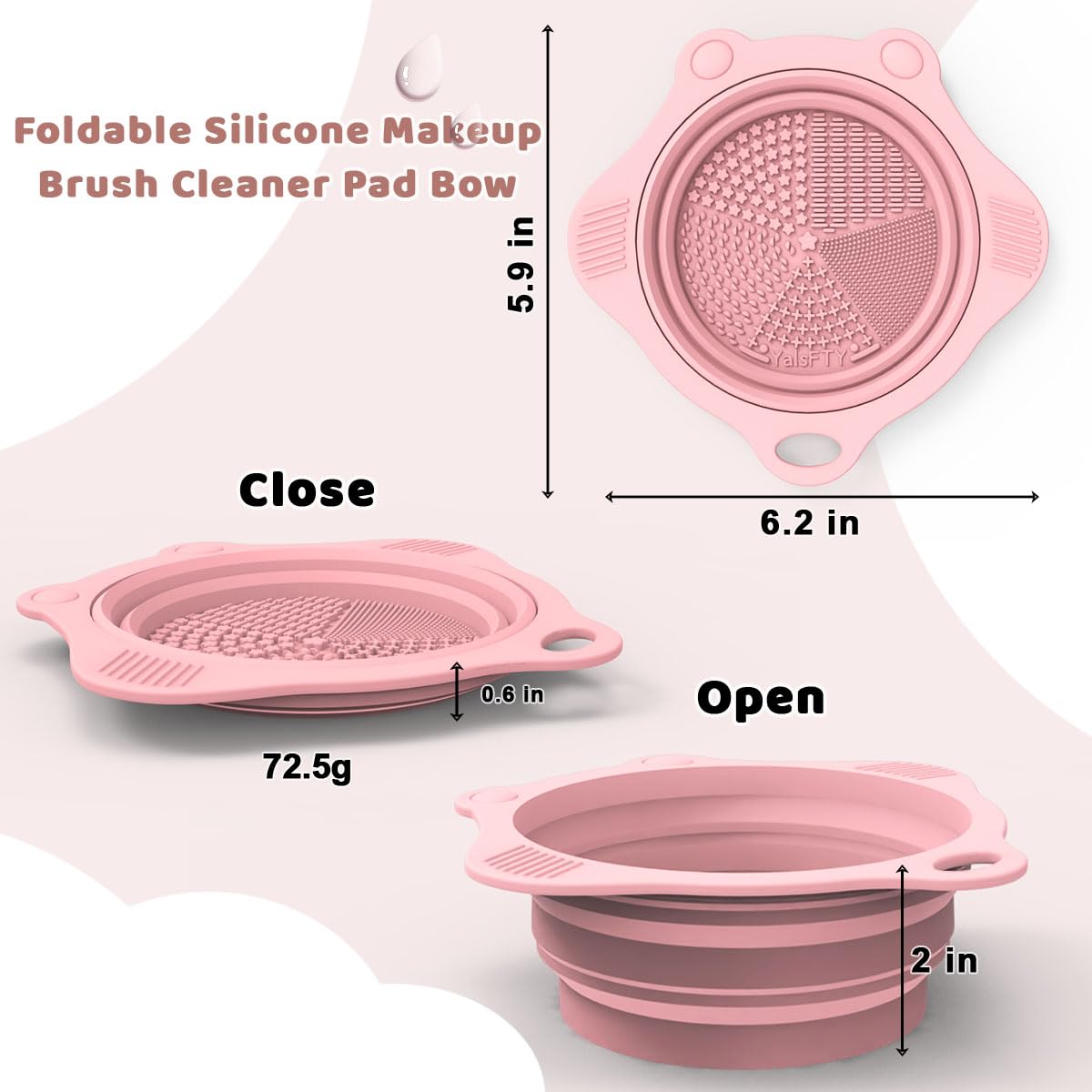 1778459593 794 Foldable Silicone Makeup Brush Cleaner Pad Bowl Review How To