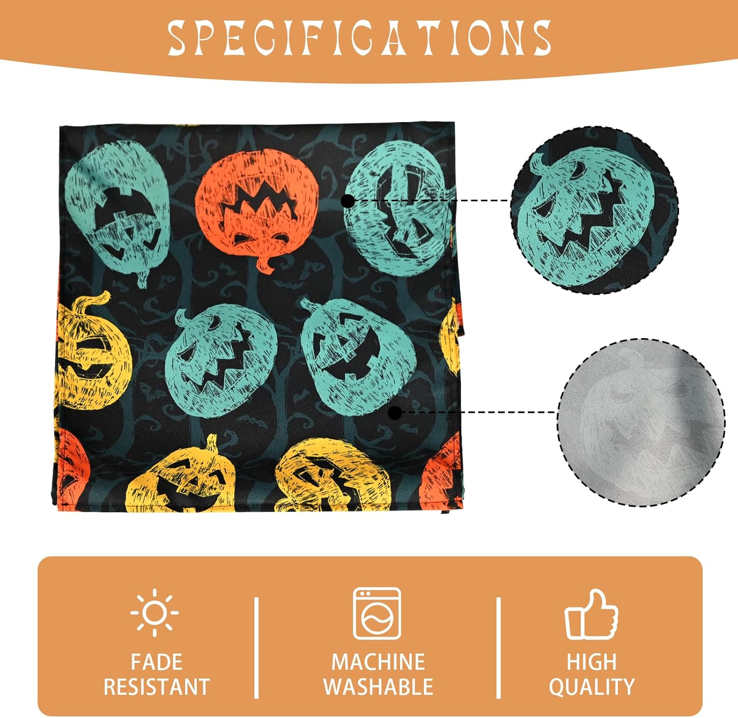 Halloween Black Pumpkin Table Runner Festive Fall Review halloween table runners 1778460613 332 Halloween Black Pumpkin Table Runner Festive Fall Review Halloween Table