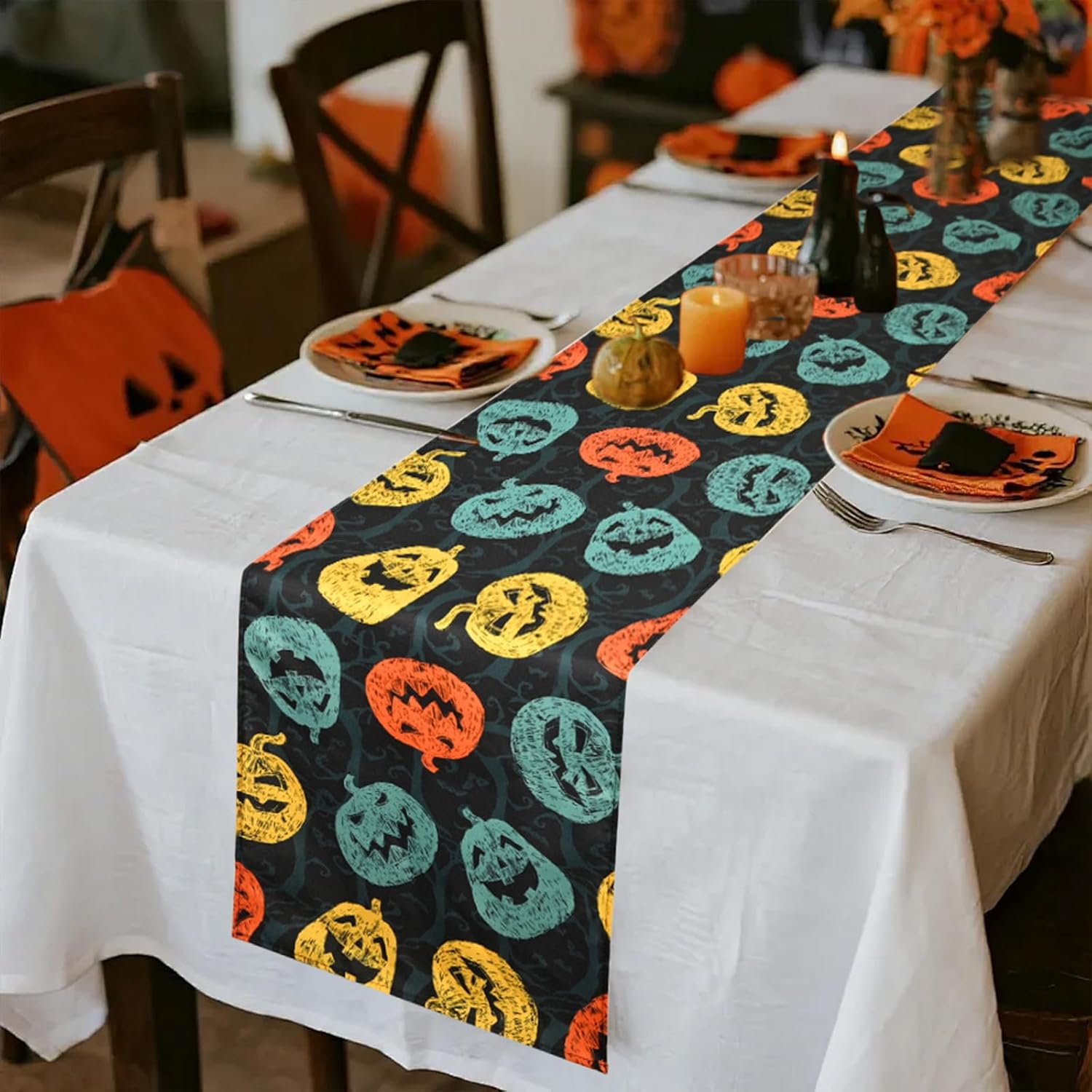 Halloween Black Pumpkin Table Runner Festive Fall Review halloween table runners 1778460614 770 Halloween Black Pumpkin Table Runner Festive Fall Review Halloween Table