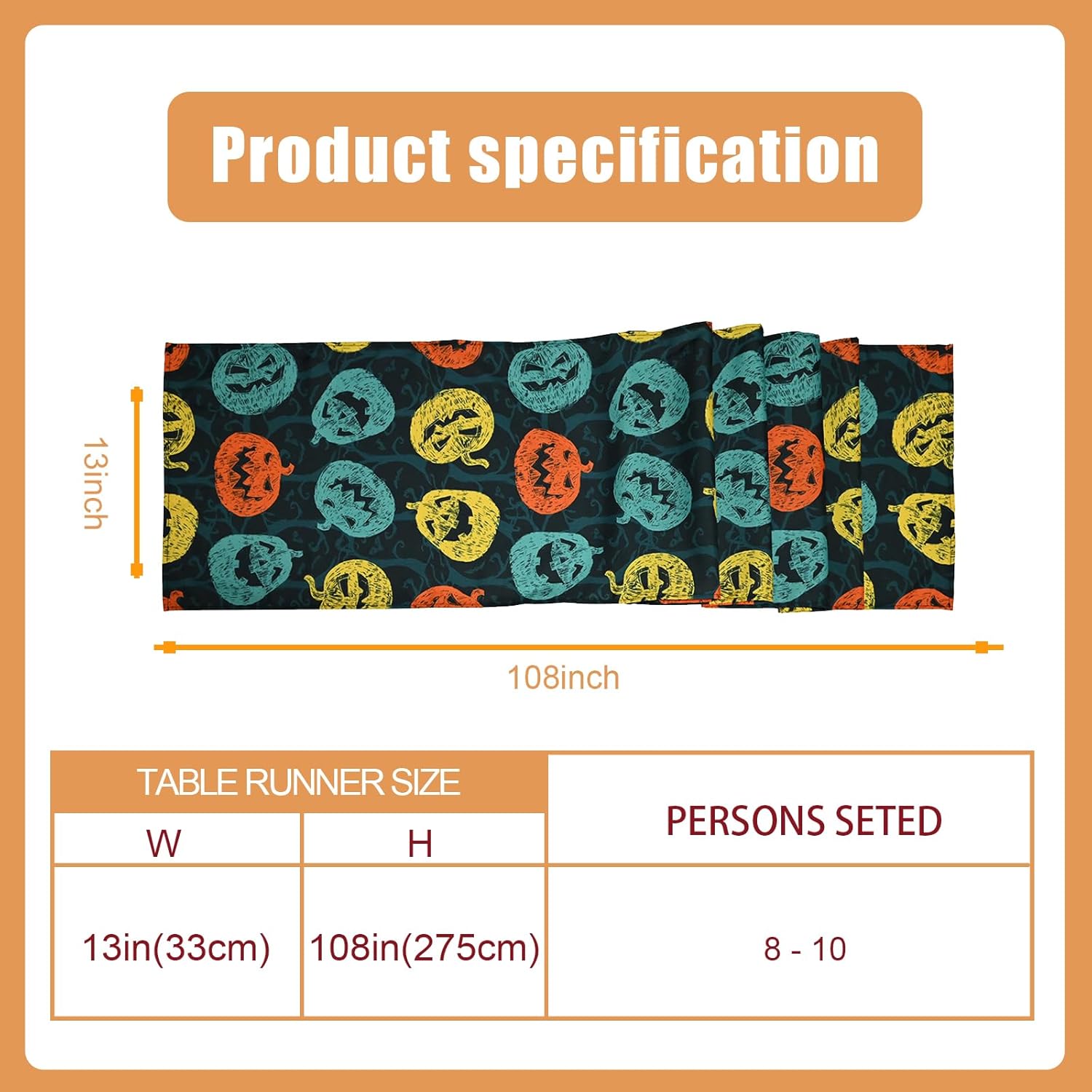 Halloween Black Pumpkin Table Runner Festive Fall Review halloween table runners 1778460615 382 Halloween Black Pumpkin Table Runner Festive Fall Review Halloween Table