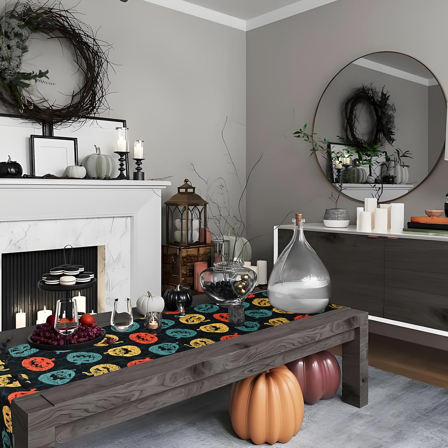 Halloween Black Pumpkin Table Runner Festive Fall Review halloween table runners 1778460615 917 Halloween Black Pumpkin Table Runner Festive Fall Review Halloween Table