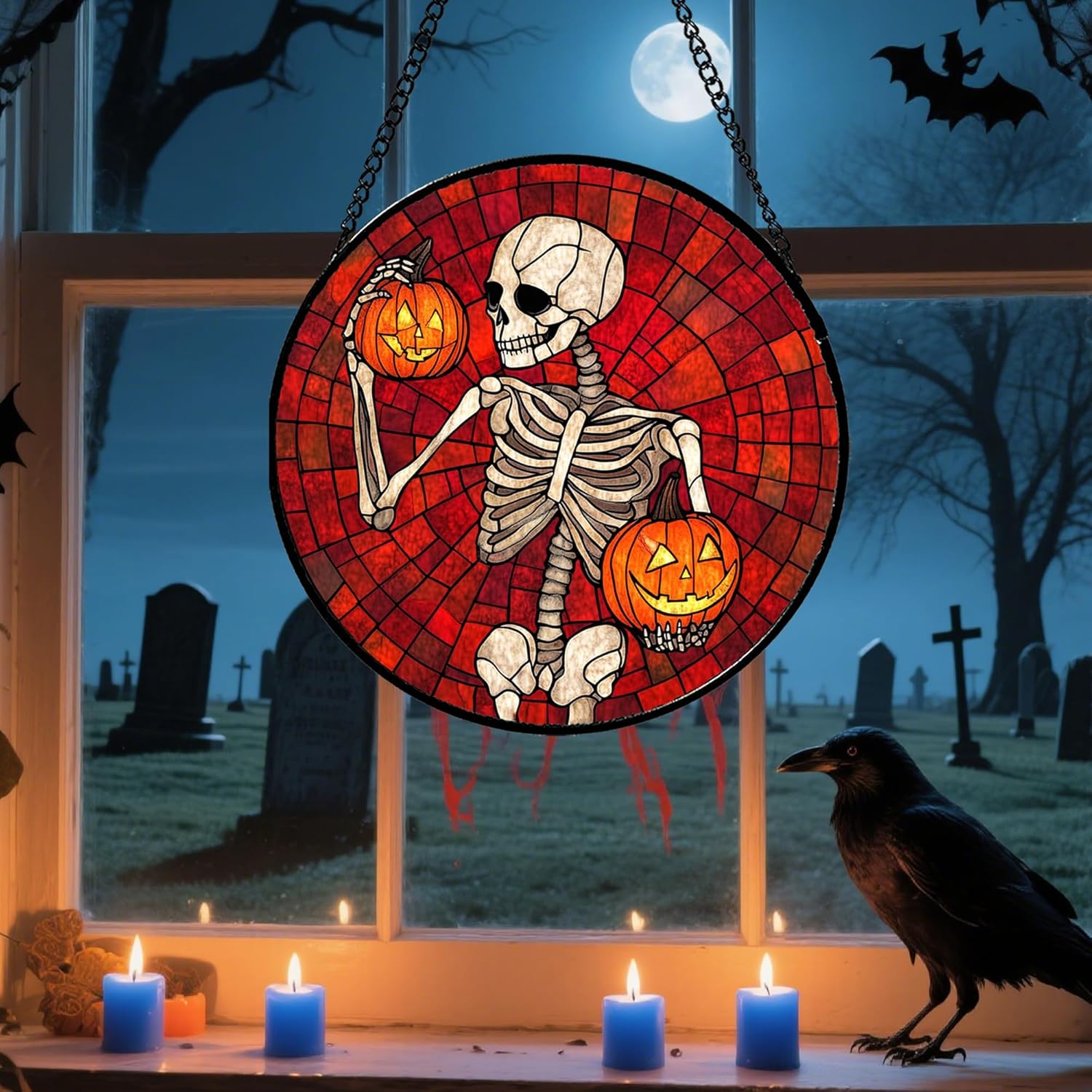 Stained Glass Window Hanging - Halloween Decorations Review inflatable halloween decorations 1778461083 141 Stained Glass Window Hanging Halloween Decorations Review Inflatable Halloween