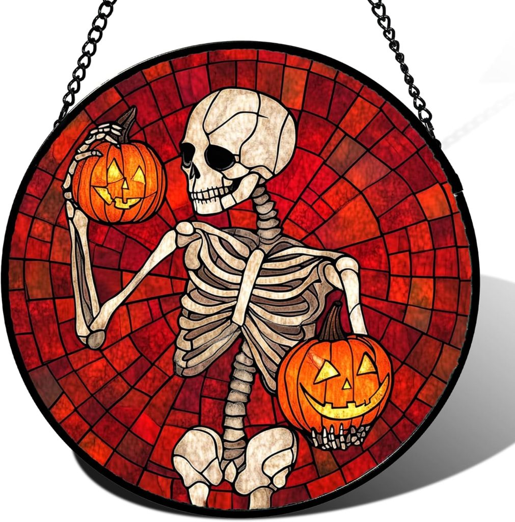 Stained Glass Window Hanging - Halloween Decorations
