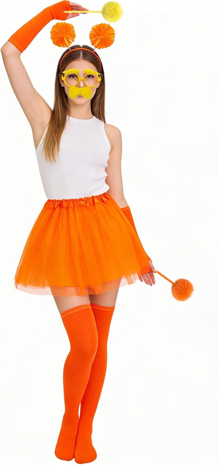 1778461531 313 Hikkcos Orange And Yellowe Tutu Costume Yellow Mustache Review Halloween