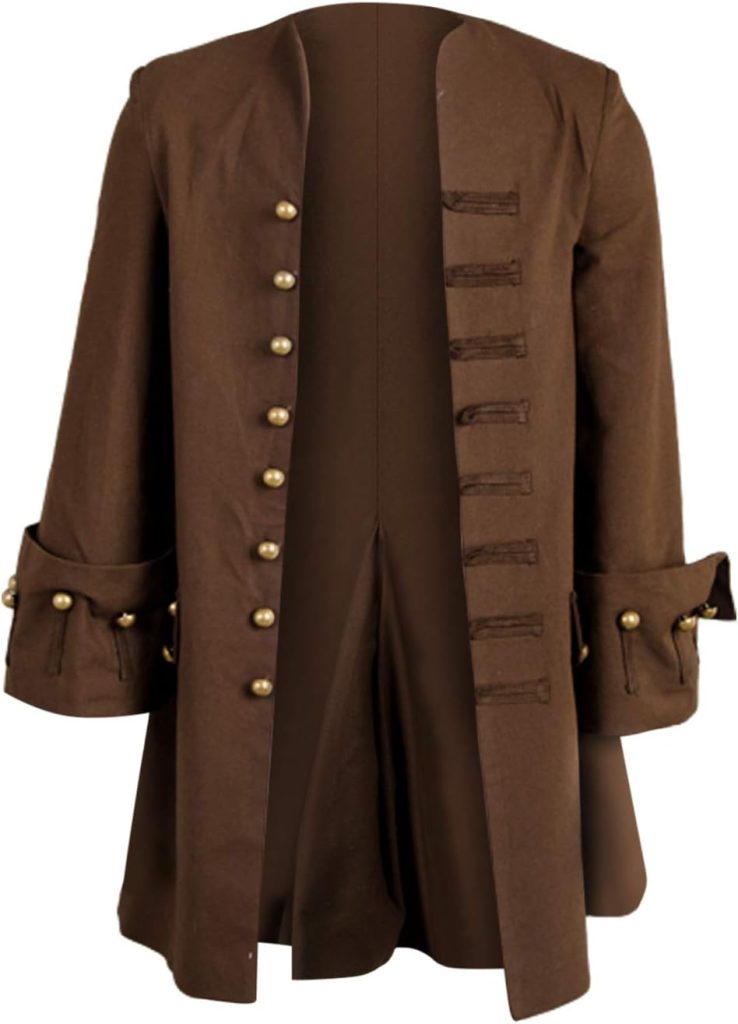 Men's Medieval Pirate Jacket Steampunk Coat Captain