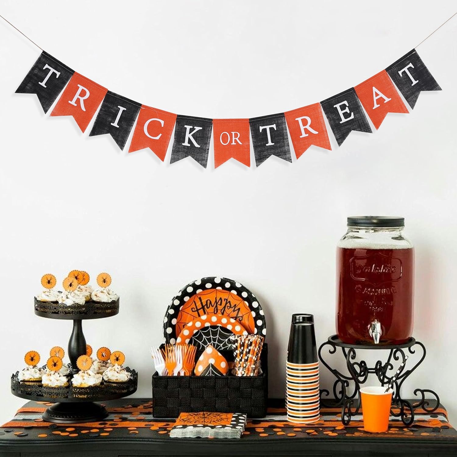 1778567014 32 Trick Or Treat Burlap Banner Halloween Bunting Review Halloween
